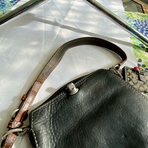 Coach Black Leather Shoulder Bag